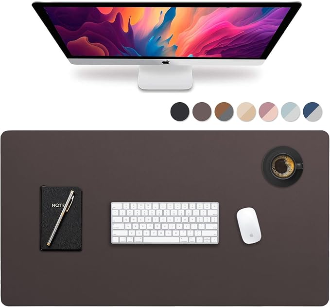 Vine Creations Leather Desk Mat Large 44" x 22", Desk Protector Mat, PU Leather by VineCreations