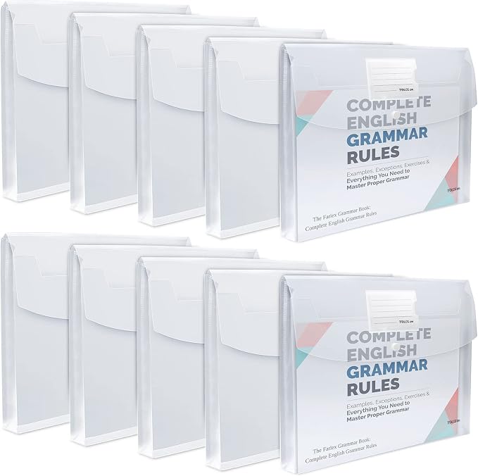 11 Pack Clear Plastic Envelopes File Folders, US Letter A4 Size Folder by TFDLCGzm