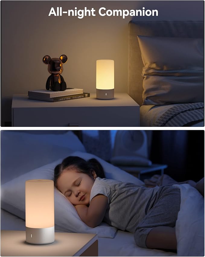 ROOTRO Table Lamp, Bedside Touch Control Lamp - Image 6