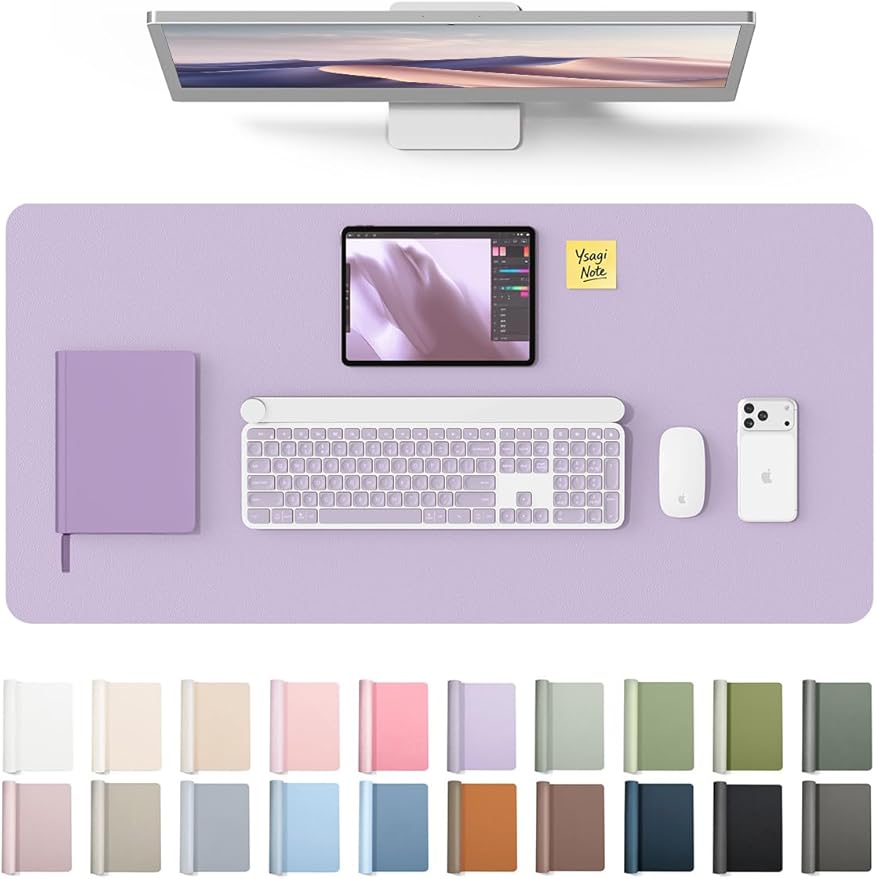 YSAGi Leather Desk Protector, Office Mat, Large Mouse Mat, Non-Slip PU Leather by YSAGi