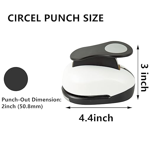 2" inch Hole Punch Circle Cutter Punches Paper Circles Craft Punches Large - Image 4