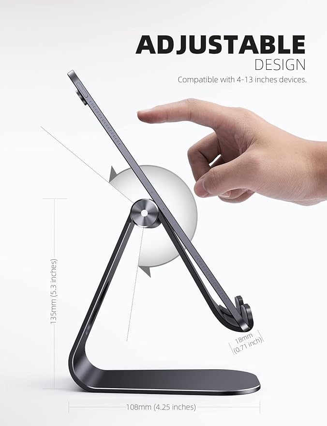 Lamicall Tablet Stand Adjustable, Tablet Stand : Desktop Stands Holder Gifts - Image 5