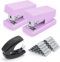 Mini Stapler with 2000 Staples, 30 Sheet Capacity, Jam-Free Small Desktop by JEFURE