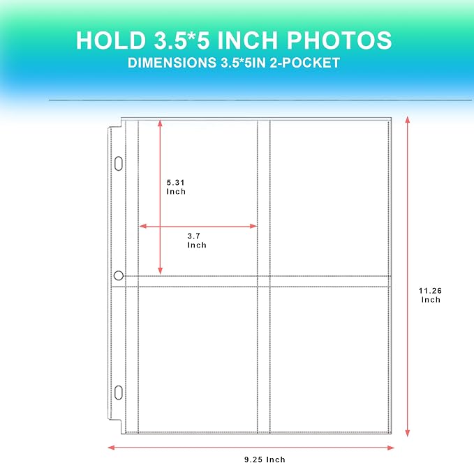 Aegero 50 Pack 3.5 x 5 Photo Sleeves - Image 2