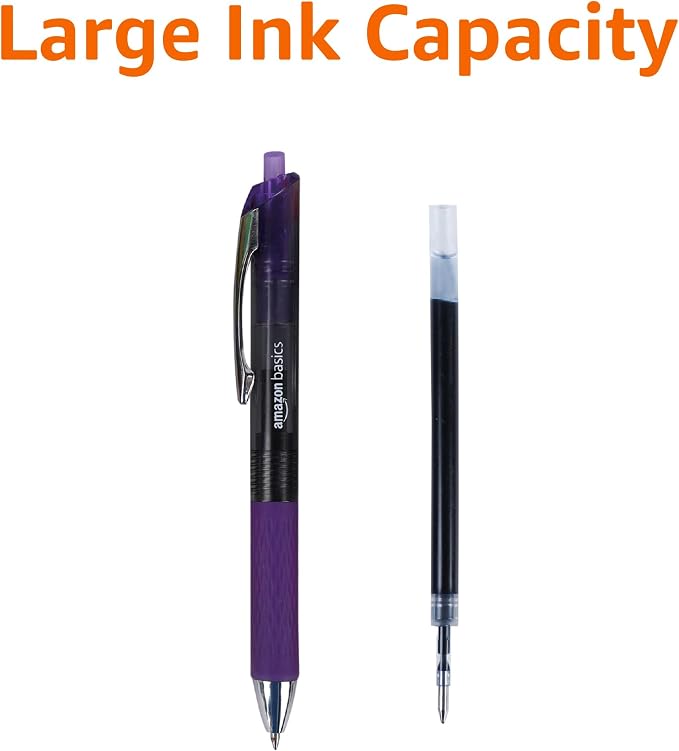 Amazon Basics Retractable Gel Pens, Fine Point 0.7mm, Smooth Writing - Image 5