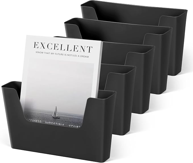 YOHOM Adhesive File Holder Plastic Document Folder Door No Drilling Mount Mail by Yohom