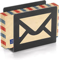 Desktop Metal Mail Holder, Modern Black Letter Organizer by appacare