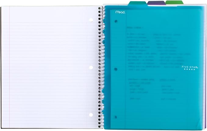 Five Star Pocket Dividers, Fits 3 Ring Binder, Colors Will Vary, 3 Pack - Image 3