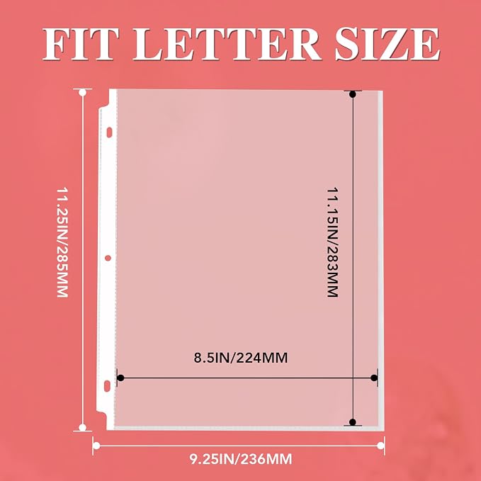 900 Pack Sheet Protectors 8.5 x 11 inch Clear Page Protectors - Image 3