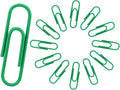 200 Pack Green Colored Office Clips by Qjaiune