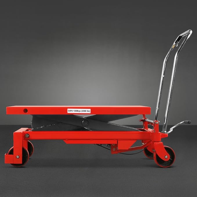 Mechmaxx Mobile Scissor Lift Table Cart 2200lb Capacity, Platform Size39.4" x - Image 5