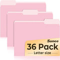 SUNEE File Folders, 36 Pack Manilla Folders 8.5 x 11, Colored File Folders Home by SUNEE