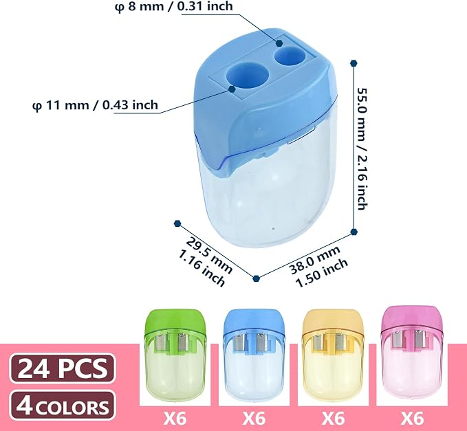 Colored Pencil Sharpener Bulk for Kids Manual Handheld Crayon Sharpeners | - Image 2