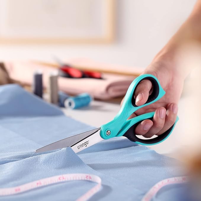 LIVINGO 3 Pack 8.5" Sharp Scissors All Purpose | Professional Ergonomic Comfort - Image 6