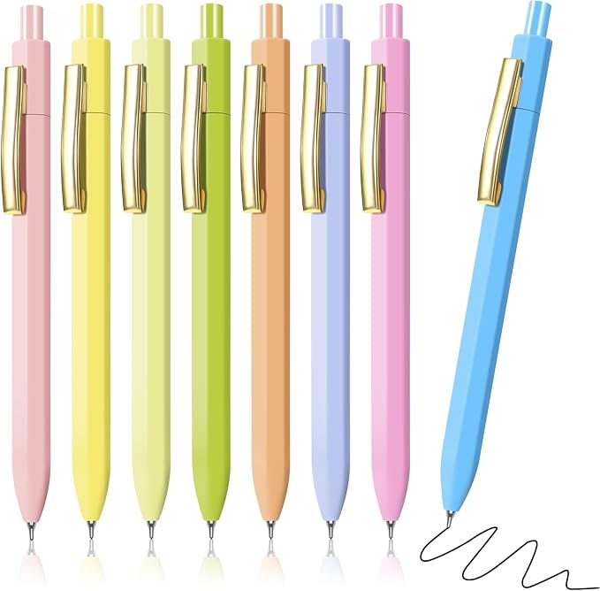 Piochoo Pens Ballpoint, 0.7mm Black Ink Pens, Cute Pen by Piochoo