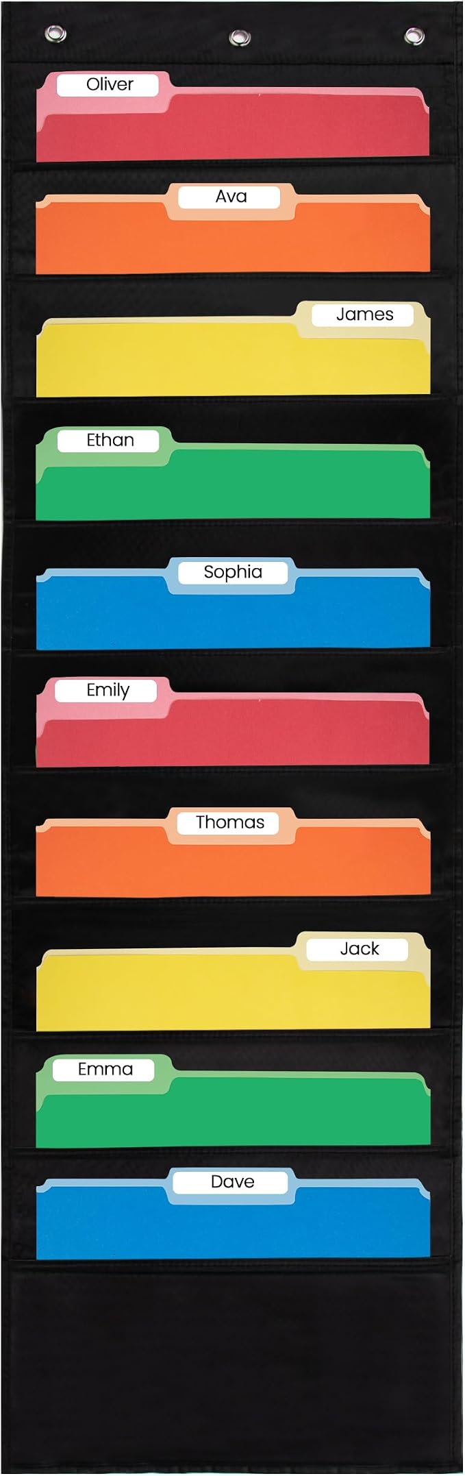 Essex Wares - 10 Pocket File Pocket Chart, and More - Wall Folder Organizer - by EssexWares