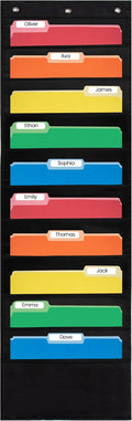 Essex Wares - 10 Pocket File Pocket Chart, and More - Wall Folder Organizer - by EssexWares