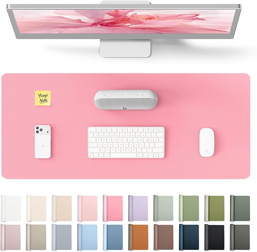 YSAGi Leather Desk Pad Protector, Large Mouse Pad, Non-Slip PU Leather Desk by YSAGi
