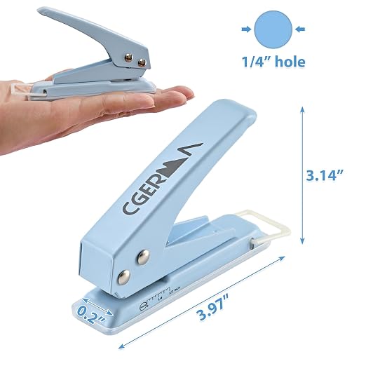 Single Hole Puncher, 1/4" Hole, 50% Labor Savings, Heavy Duty Metal Punch - Image 5