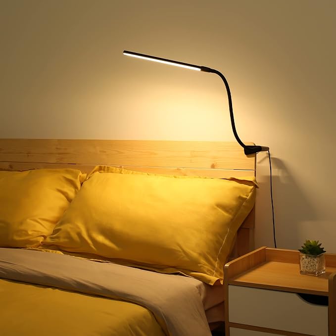 Lepro Clip on Desk Lamp LED Reading light Dimmable USB Small Clamp Lamp - Image 8