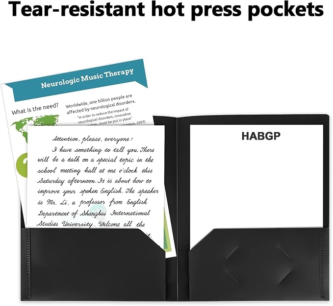 HABGP 6 Pack Black File Folders - Image 4