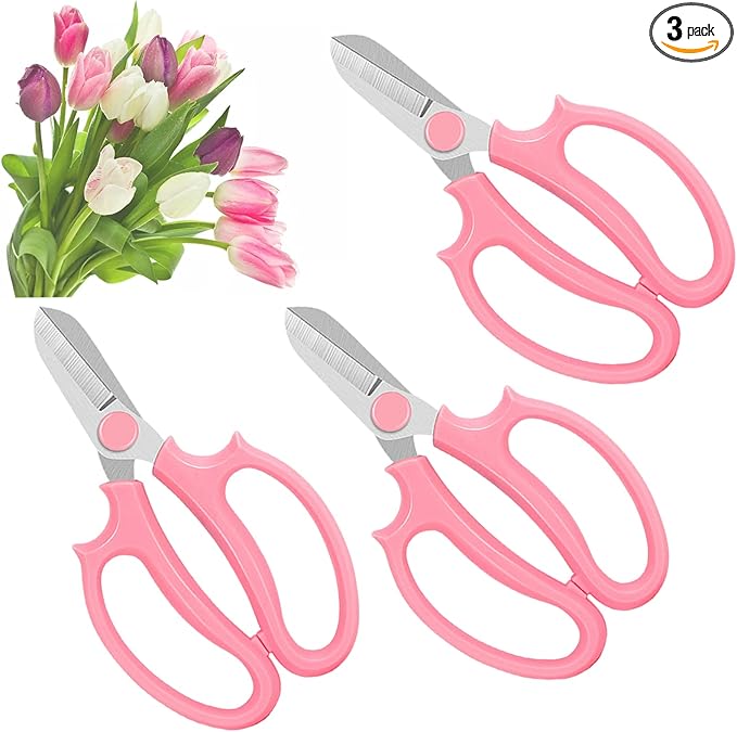 3 Pcs Garden Scissors Floral Shears, Professional Floral Scissors by OJYUDD