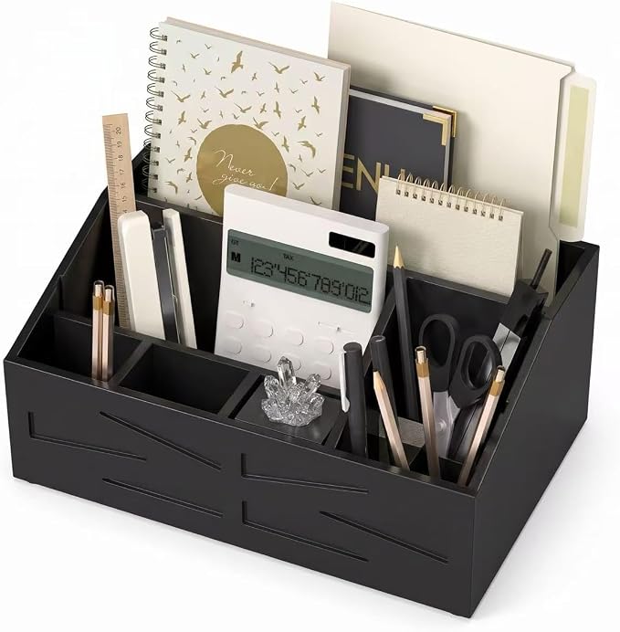 Large Mail Organizer Countertop, Farmhouse Desk and Kitchen Countertop Storage by BELOVALE