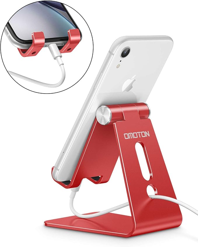OMOTON Adjustable Cell Phone Stand, C2 Aluminum Desktop Phone Holder Dock - Image 7
