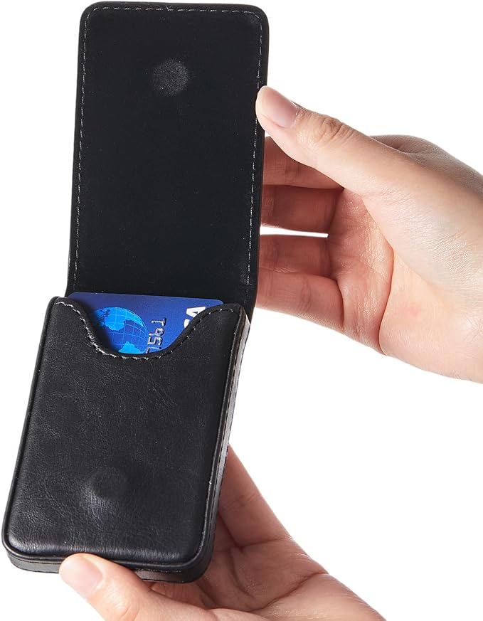 Outus 2 Pieces Business Card Holder, PU Leather Business Card Case Pocket Wallet - Image 5
