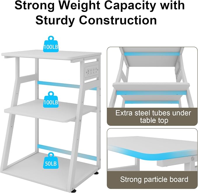 Natwind 3 Tier Large Printer Stand, - Image 4