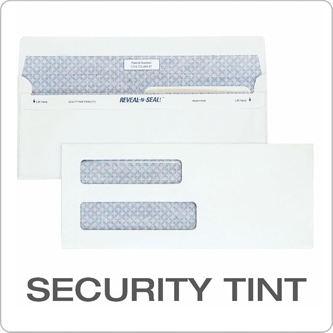 Quality Park #8 5/8 Double-Window Security Envelopes, Self-Sealing, Tamper - Image 7