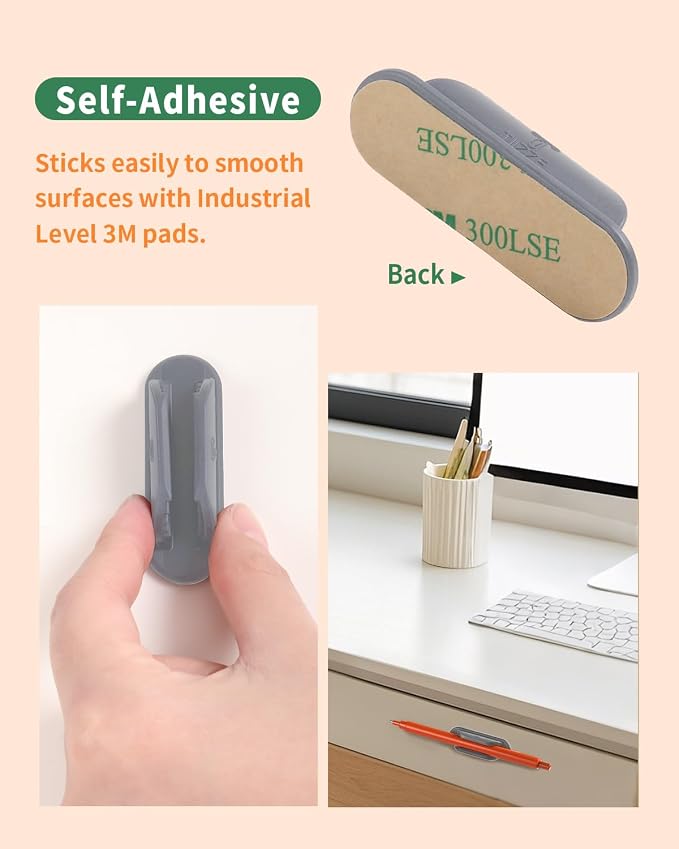 Tiizze Adhesive Pencil Holders for Desk Set of 10 - Image 3
