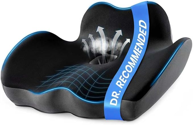 Premium Orthopedic Seat Cushion, X Large Breathable Office Chair Cushion by Haarkalo
