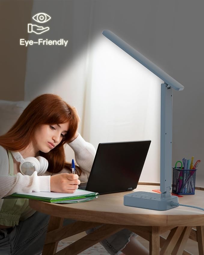 Addtam LED Desk Lamp, Power Strip - Image 6
