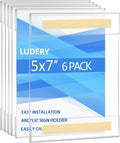 Acrylic Sign Holder 5 x 7 Wall Mount, Wall Mount Sign Holders, Plastic Wall by Ludery