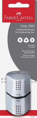 Faber-Castell Grip Trio Pencil Sharpener: Silver by Faber-Castell