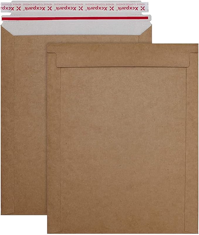 Xxcxpark 25 Pack kraft brown Rigid Mailers 9.25 x 11.75 inches, Self Seal Photo by Xxcxpark