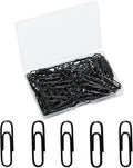 100 Pcs Black Paper Clips, 1.1 Inch Colorful Paperclips | Vinyl Coated by Unknown