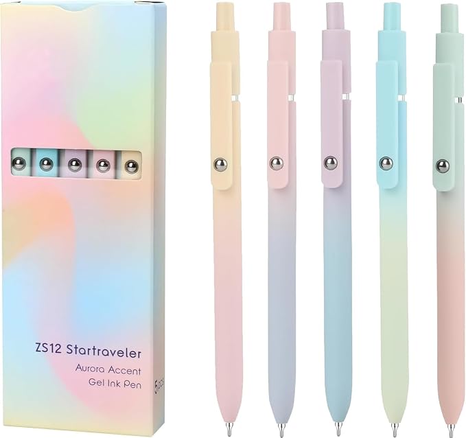 Vanhench 10Pcs Gel Pens, Happy Birthday Gift Basket, Aesthetic Office Supplies - Image 2