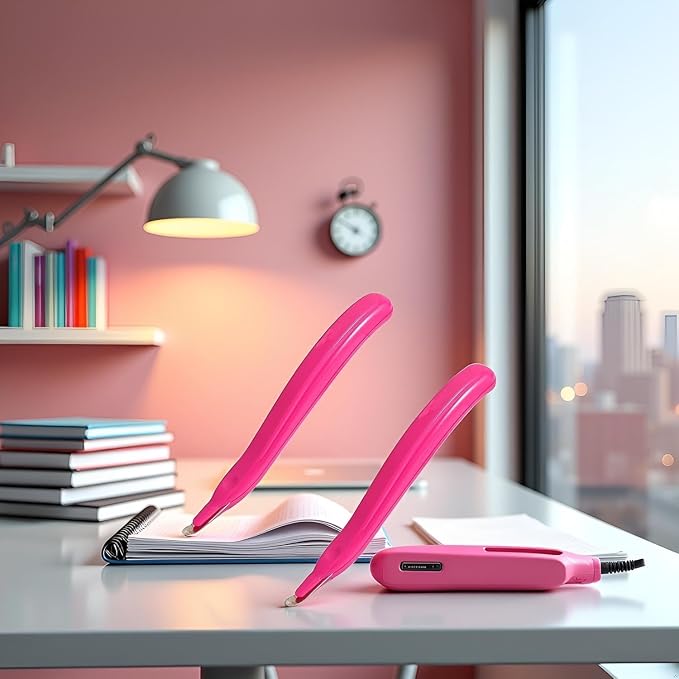 2 Pcs Pink Portable Staple Remover, Staple Puller Tool Magnetic Head Staple - Image 4