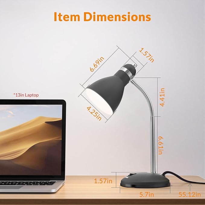 LEPOWER Metal Desk Lamp, Eye-Caring Table Lamp, Study Lamps - Image 2