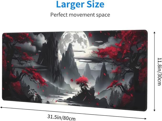 Gaming Mouse Pad Desk Pad, Extended Big Mouse Pad, 31.5x11.8 Inch Long Computer - Image 2