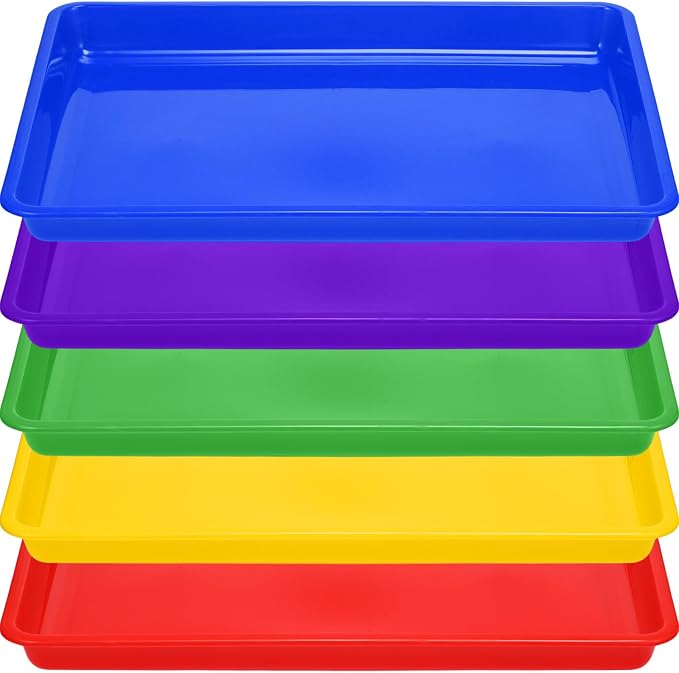 Hoteam 10 Pcs Flat Storage Organizer Tray Bin Paper Tray by Hoteam