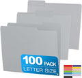 100 Packs Colored File Folders, Two Tone Color File Folder 8.5 x 11 Inch by Unknown