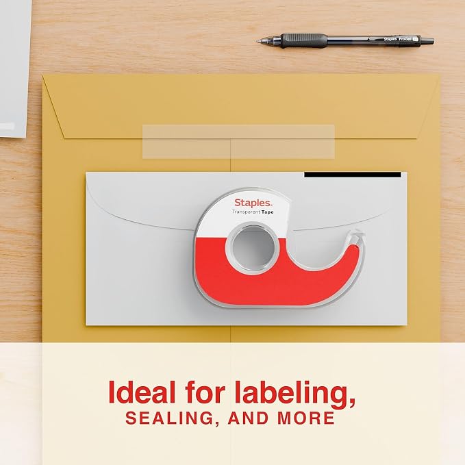 STAPLES Transparent Tape Refill, 3/4" x 36 yds., 6 Rolls – Clear Adhesive Tape - Image 5