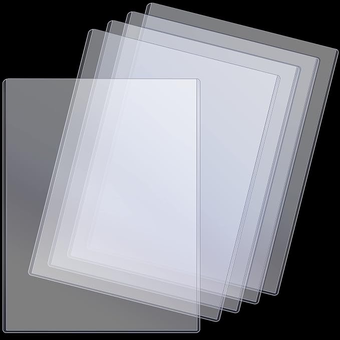 Teling 5 Pcs 8.5 x 11 Inch Rigid Sheet Protectors, Hard Document Holder by Teling