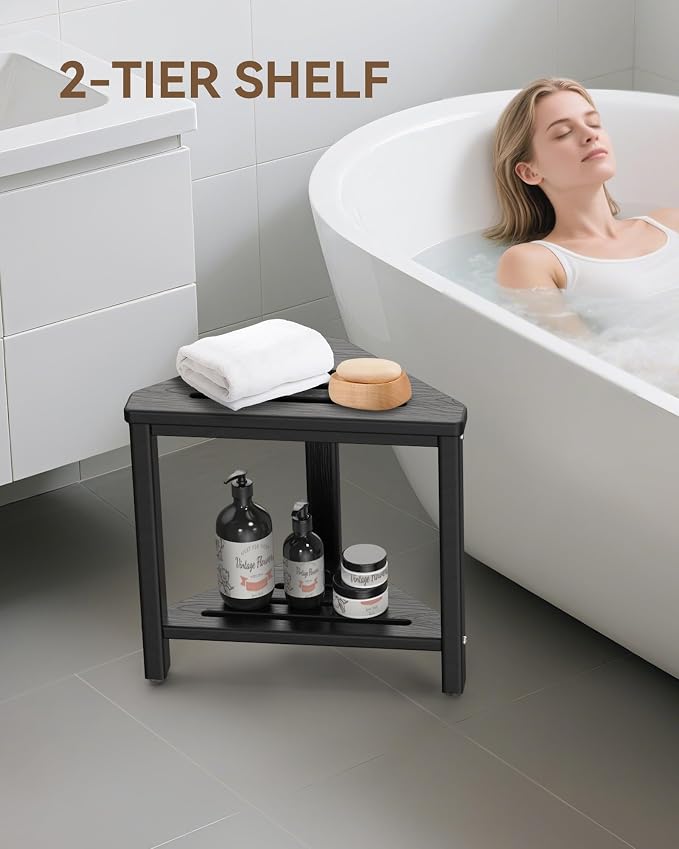 Shower Foot Rest 15in, HDPE Waterproof Shower Stool - Image 6