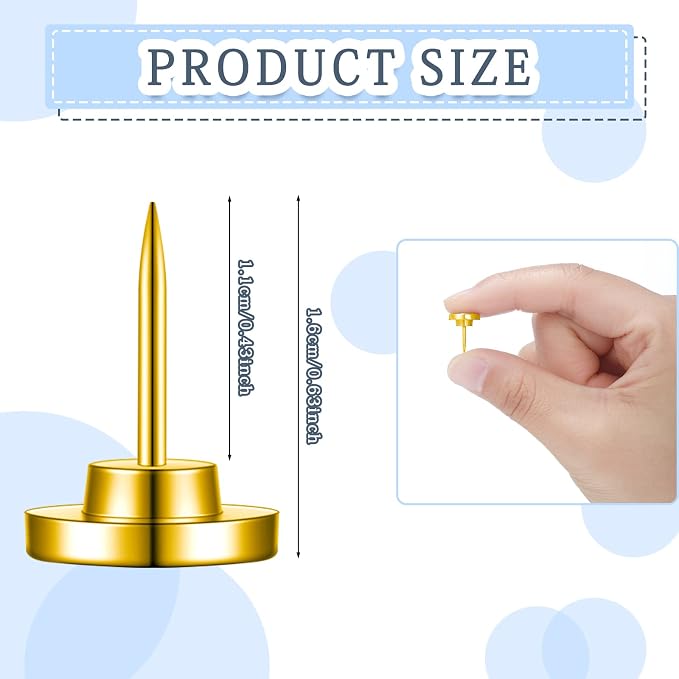 30 Pieces Push Pins, Metal Thumb Tacks - Image 2