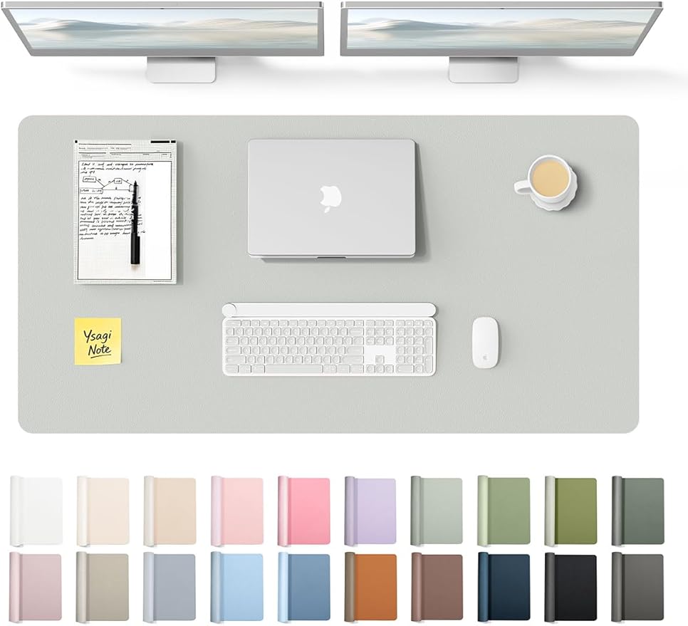 YSAGi Leather Desk Protector, Office Mat, Large Mouse Mat, Non-Slip PU Leather by YSAGi