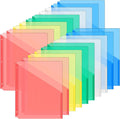 Maitys 30 Pack Binder Pockets 3 Hole Punch Clear Plastic Document Folders by Maitys